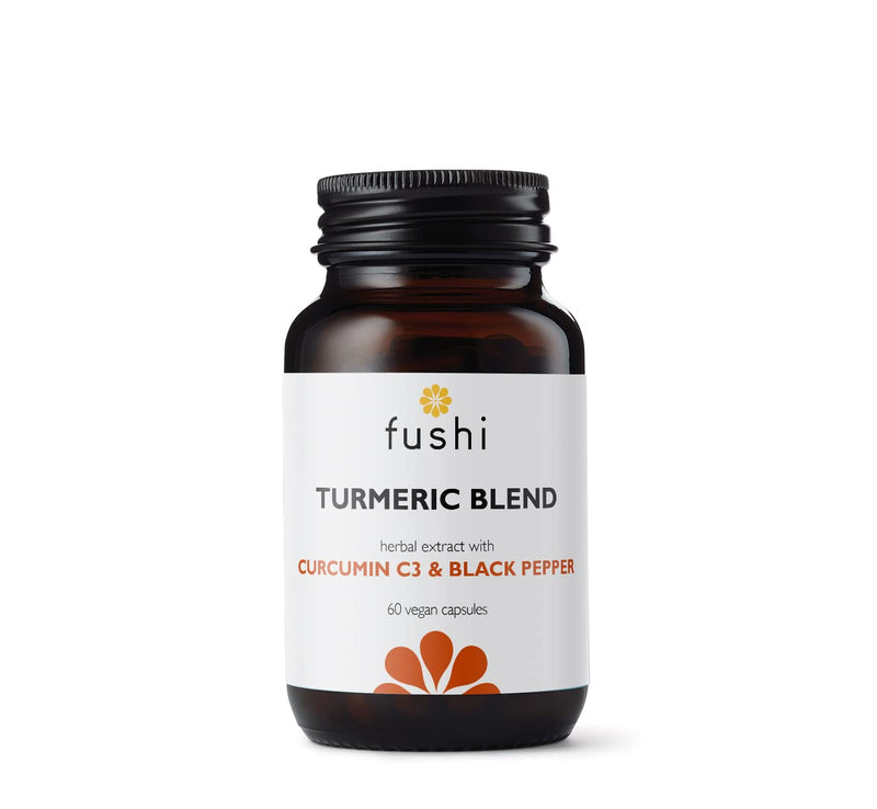 Fushi Turmeric C3 & BioPerine Extract High Strength, 60 Caps | 500 mg High Strength | Fresh-Ground | Min 95% Curcuminoids |Wholefood | Ethical & Vegan Society Approved | Manufactured in the UK - BeesActive Australia