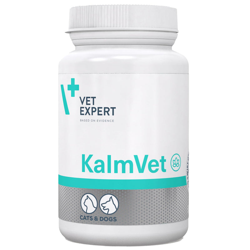 Vet Expert Kalmvet Stress and Anxiety Relief Supplement for Dogs and Cats – Promotes Relaxation with Chamomile, L-Tryptophan, and Valerian Root Extract 60 Twist off Capsules