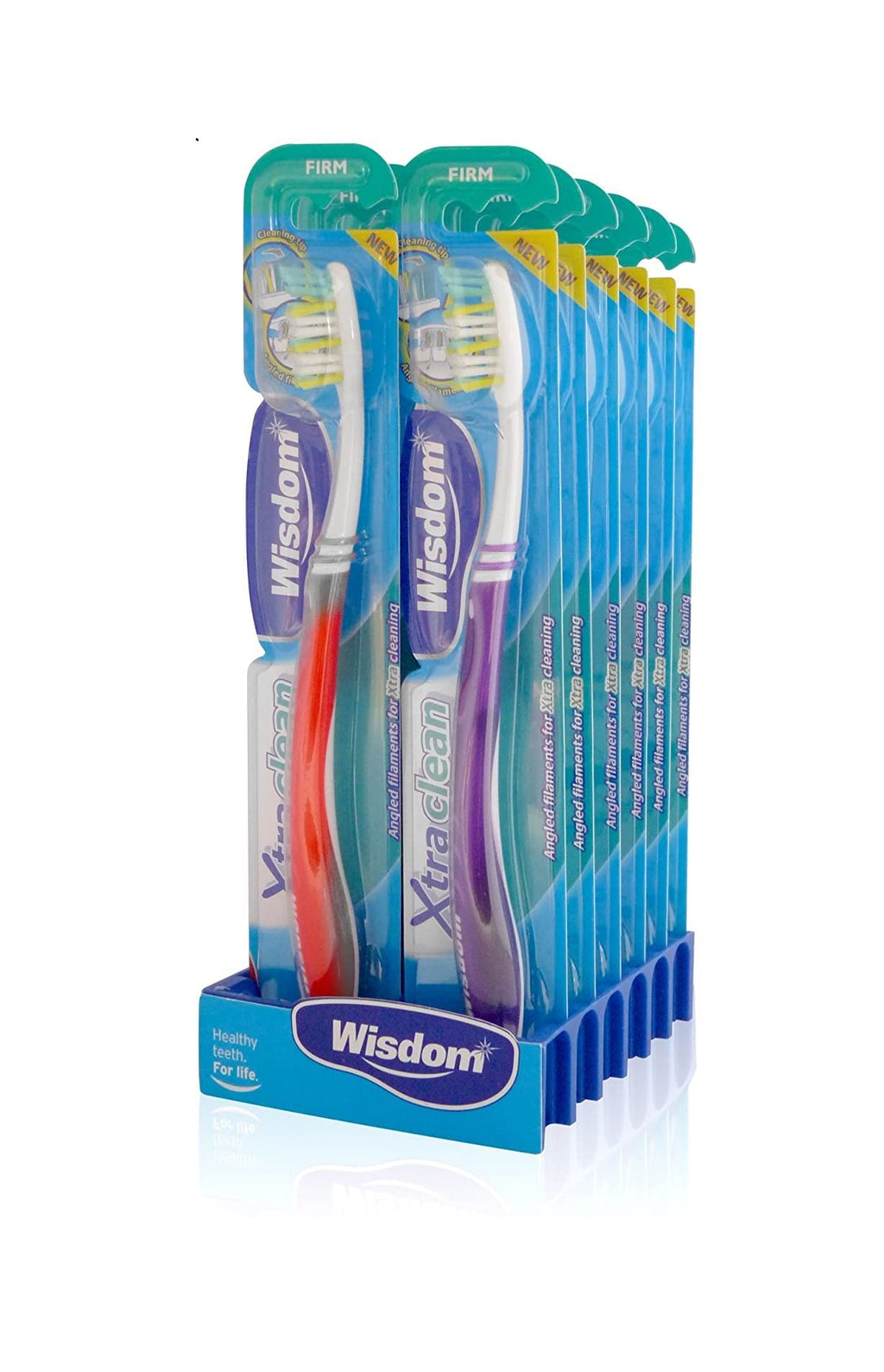 12x Wisdom Xtra Clean Manual Toothbrush Firm Bristles Teeth Cleaning Dental - BeesActive Australia