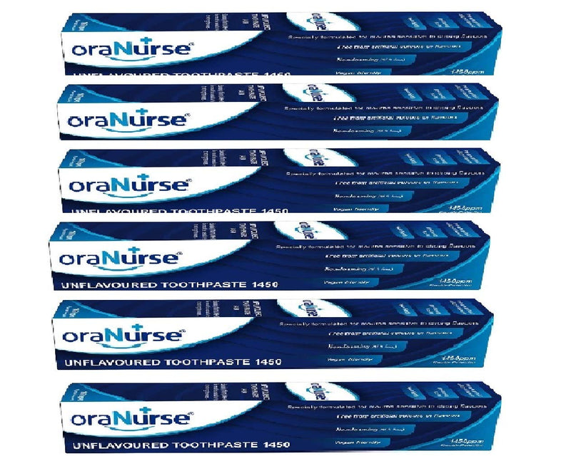 OraNurse Unflavoured Toothpaste 50ml - Pk of 6 - BeesActive Australia