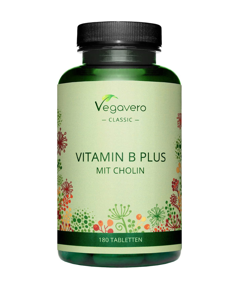 Vitamin B Complex Vegavero� | All 8 B Vitamins with Choline | NO Additives | 180 Tablets | Vegan - BeesActive Australia