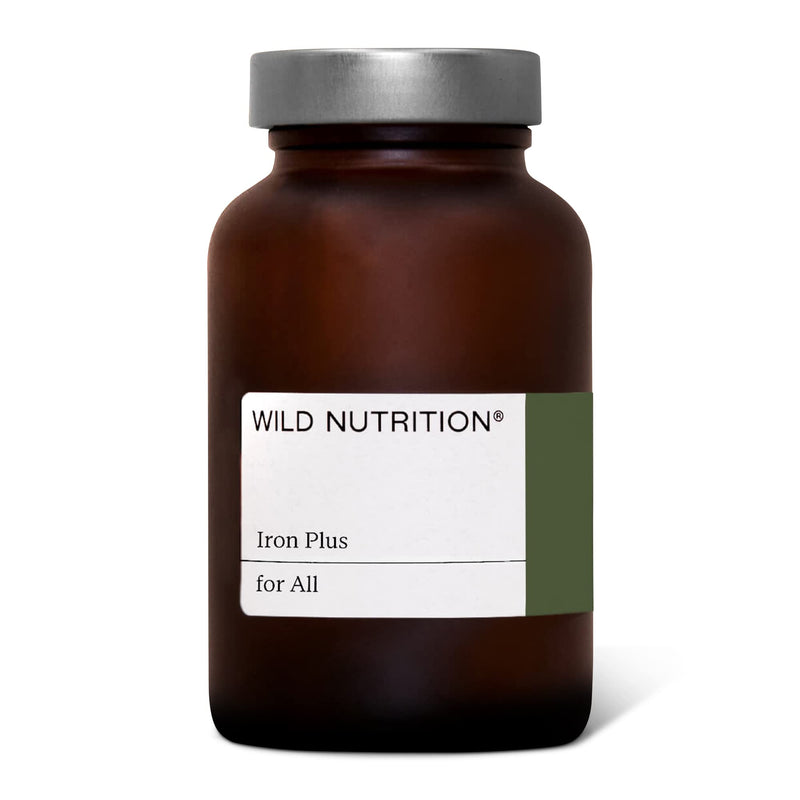 Wild Nutrition Food-Grown Iron Plus | Gentle Iron Supplements to Support Immunity & Reduce Fatigue | Iron and Vitamin C Tablets to Increase Absorption | Vegan Iron Supplements for Women | 30 Capsules - BeesActive Australia