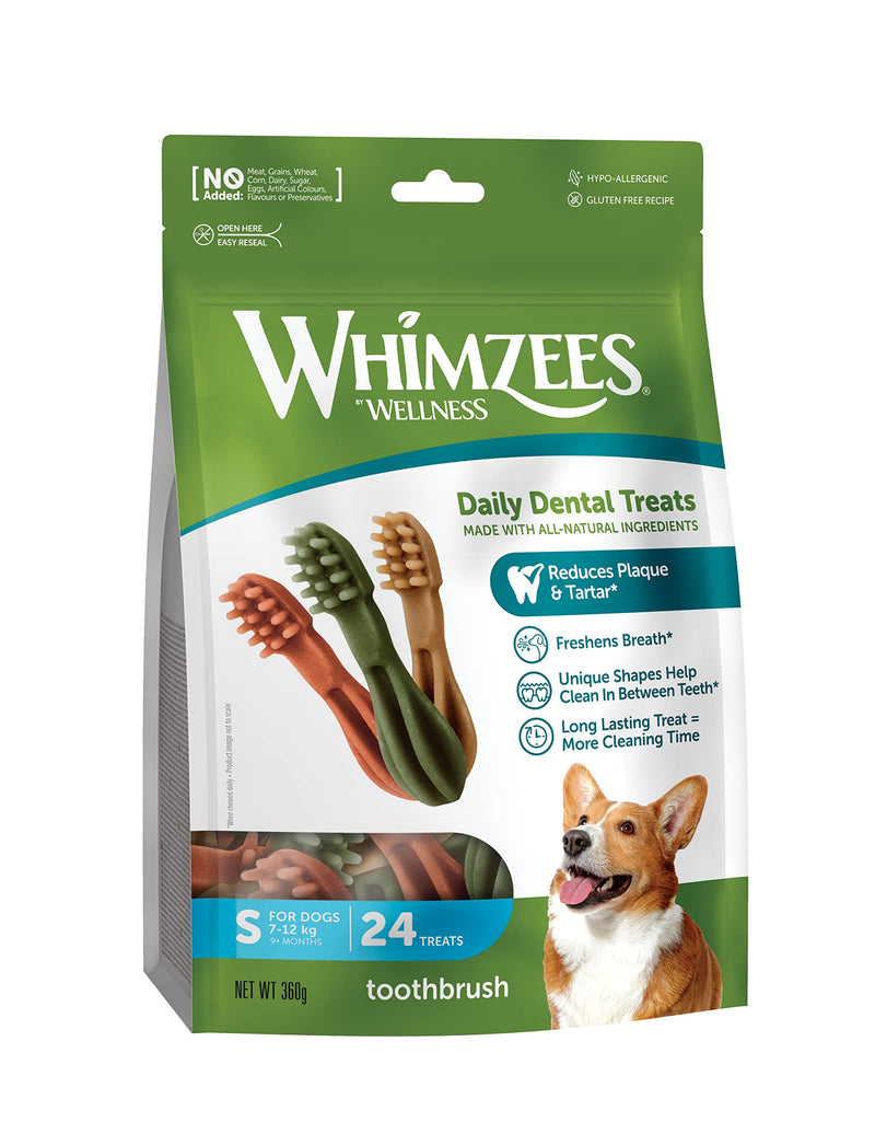 WHIMZEES Stix S, 24 Pieces – Dog Dental Stix, Size S, Dog Dental Sticks for Small Breeds, Natural and Grain Free, Rawhide-Free, Vegetarian, No Added Sugar Unflavoured 360 g (Pack of 1)
