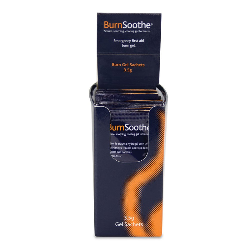 Reliance Medical - Burnsoothe/Reliburn Burn Blot Sachet - Sterile, Non-Toxic, Soothing, Cooling Gel For Burns To Minimise Trauma And Skin Damage (Box of 25 - 3.5 g Per Single Use Unit) 25 Count (Pack of 1) - BeesActive Australia