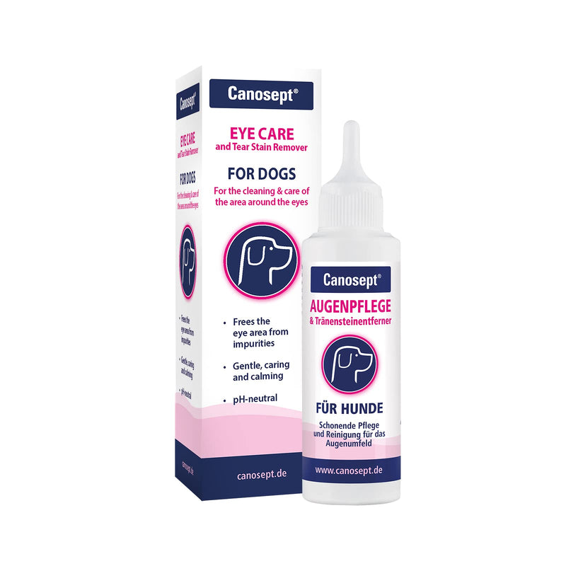 Canosept Dog Eye Drops 120ml - Eye Drops For Dogs - Dog Eye Cleaner - Dog Tear Stain Remover For Dogs Eyes - PH-Neutral, Without Fragrances - Care And Cleaning Around The Eyes