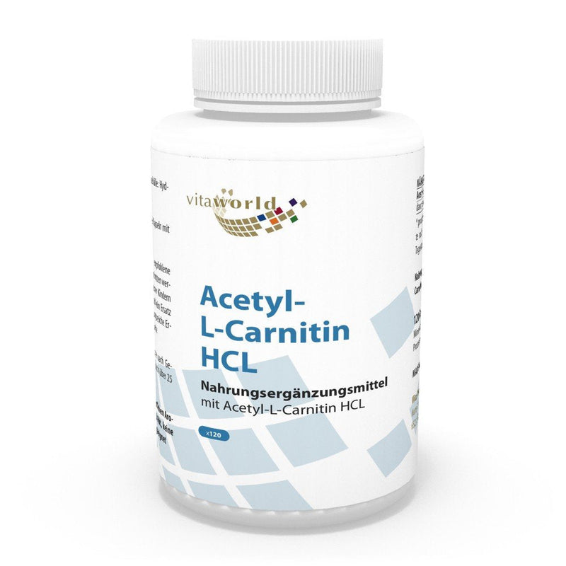 Vita World Acetyl L-carnitine 1000 mg Each Capsule 120 Capsules high Bioavailability Made in Germany - BeesActive Australia