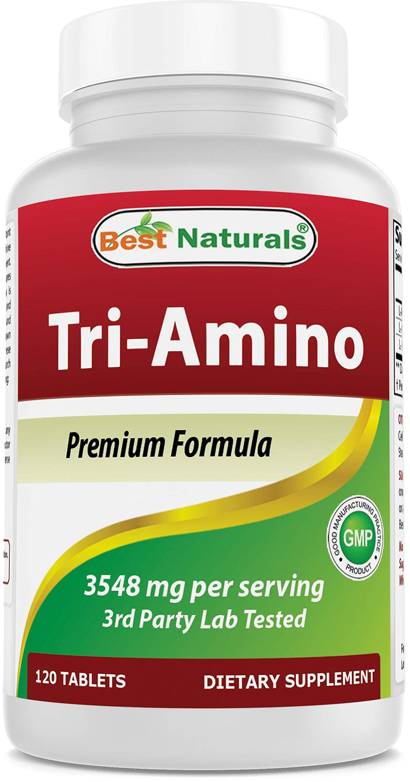 Best Naturals Tri-Amino with L-Arginine, L-Ornithine, L-Lysine 120 Tablets (120 Count (Pack of 1)) 120 Count (Pack of 1) - BeesActive Australia