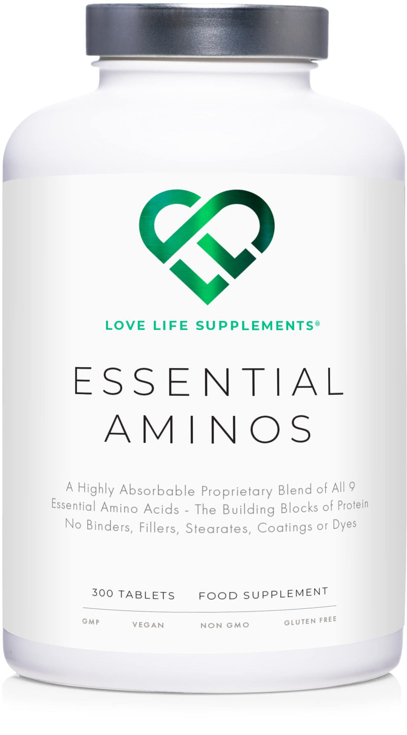 Essential Amino Acids by LLS - All 9 EAA Amino Acids with All 3 BCAA's Plus 6 More EAA's Necessary to Build and Repair Muscle | Perfect Pre Workout | 300 Tablets / 60 Servings | 5-10g per Serving | Made in UK Under GMP License | New Formula - Increased... - BeesActive Australia