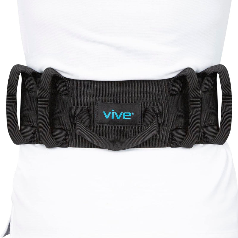 Vive Transfer Belt with Handles - Safety Gait Assist - Bariatric, Elderly, Gate Strap Quick Release (Black) - BeesActive Australia