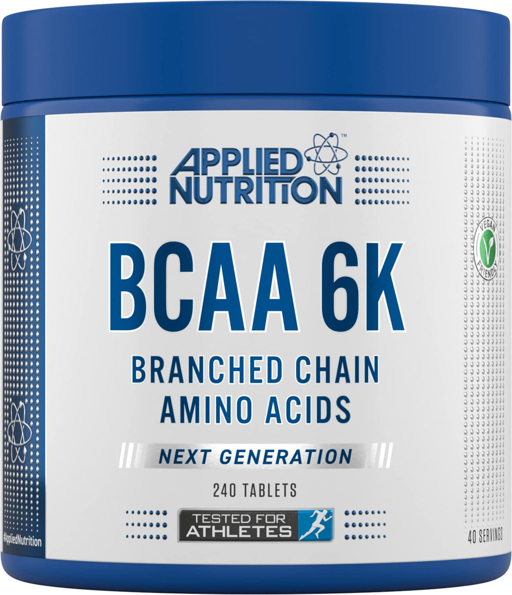 Applied Nutrition BCAA 6000mg Capsules - Branched Chain Amino Acids BCAA 6K, Leucine, Isoleucine & Valine, for Endurance, Performance & Recovery, Vegan (240 Tablets - 40 Servings) - BeesActive Australia