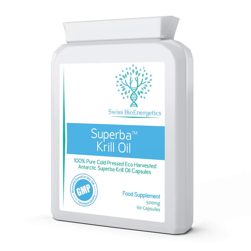 Superba Krill Oil Extract 500mg 60 Capsules - 100% Pure Cold Pressed Antarctic Eco Harvested - BeesActive Australia