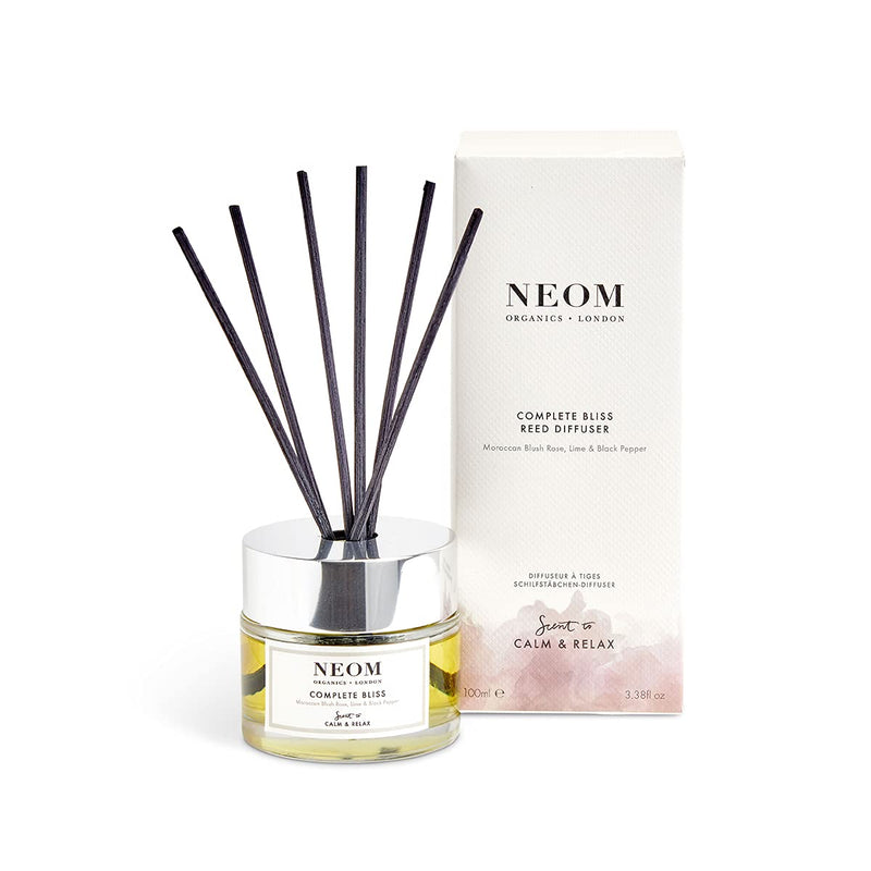 Neom- Complete Bliss Luxury Reed Diffuser, 100ml | Black Pepper & Blush Rose | Scent To De-stress - BeesActive Australia