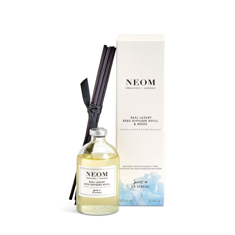 NEOM- Real Luxury Reed Diffuser Refill ,100ml | Lavender, Jasmine & Rosewood | Scent to De Stress - BeesActive Australia