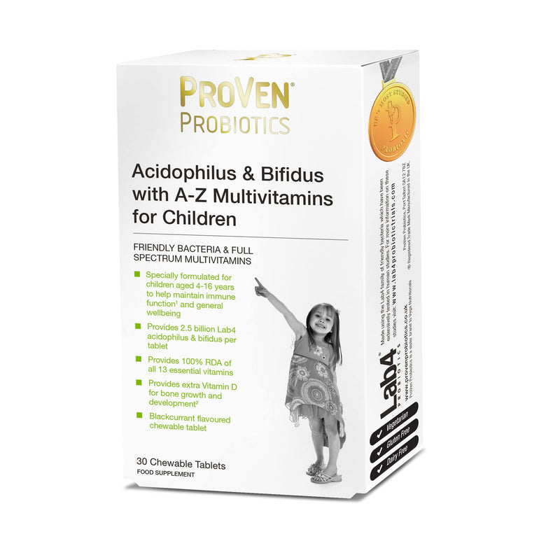 Proven Probiotics Acidophilus & Bifidus with A-Z Multivitamins for Children - Friendly Bacteria with Multinutrients - BeesActive Australia
