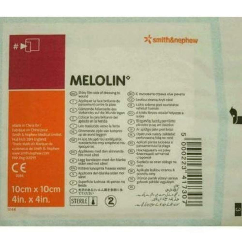 Smith & Nephew Melolin Wound Dressing 10 x 10 cm Cushioned Dressing Pads - Pack of 5 - BeesActive Australia