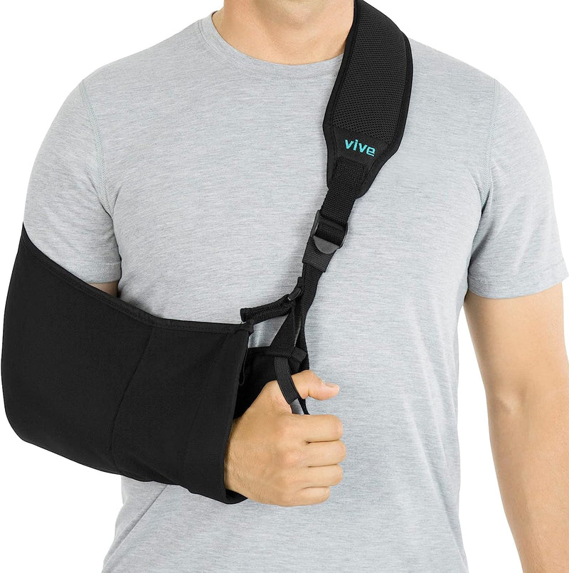 Vive Arm Sling - Medical Support Strap for Broken, Fractured Bones - Adjustable Shoulder, Rotator Cuff Full Soft Immobilizer - For Left, Right Arm, Men, Women, Subluxation, Dislocation, Sprain, Strain - BeesActive Australia