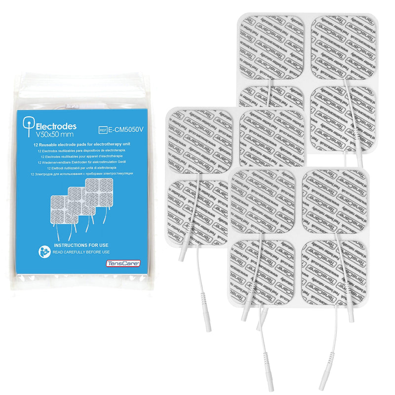 TensCare ECM5050V 50x50 mm Reusable Electrode Pads - Pack of 12 (Eligible for VAT relief in the UK) 1 pack of 12 electrodes - BeesActive Australia