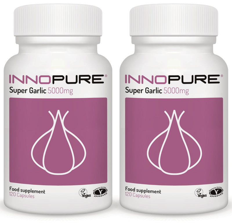 INNOPURE Odourless Garlic 5000mg (240 Capsules) Vegetarian Society Certified - Made in The UK (2 Pack) 0 Count (Pack of 1) - BeesActive Australia