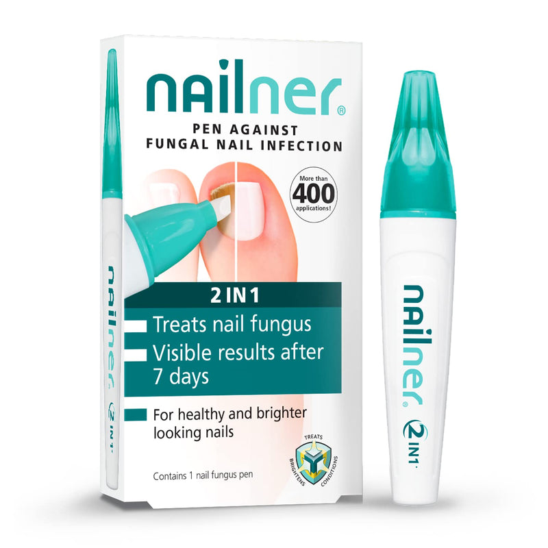 Nailner Fungal Nail Treatment Pen 4 ml - Extra Strong Anti Fungal Nail Treatment for Toenails - 2 in 1 Treat & Prevent Toe Nail Fungus - Antifungal Nail Infection - Clinically Tested & Fast Results Single - BeesActive Australia