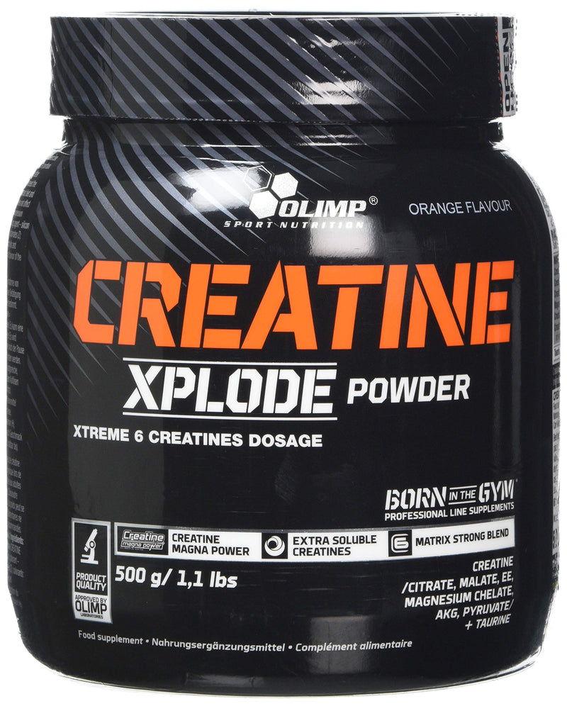 Olimp Labs Creatine Xplode Powder, Orange Flavour, 500 g Creatine Xplode Powder 500 g - Orange 500 g (Pack of 1) - BeesActive Australia