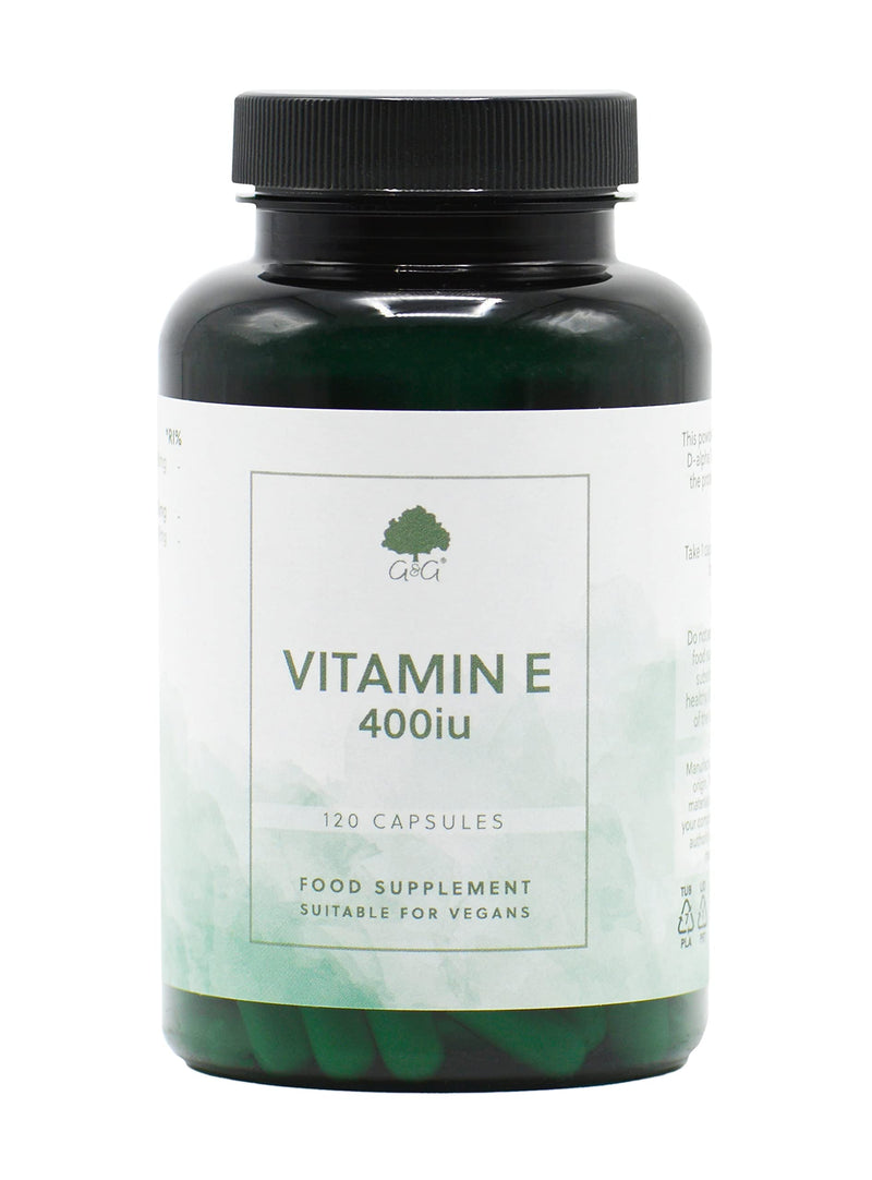 Vitamin E Capsules | 400iu (268mg) Vitamin E per Capsule | 120 Vegan Capsules | G&G Vitamins - BeesActive Australia