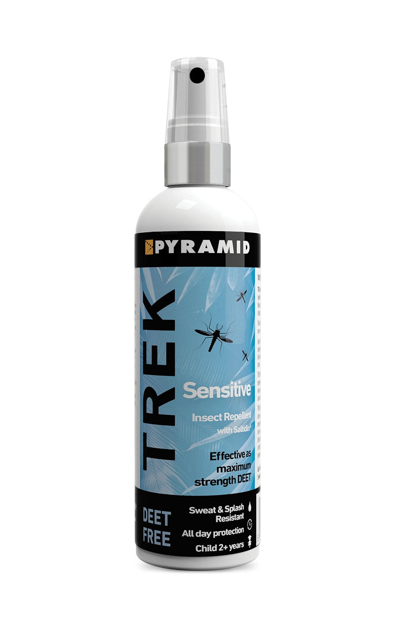 Pyramid Trek Sensitive No DEET Insect/Mosquito Repellent DEET FREE Saltidin Spray - 100ml 100 ml (Pack of 1) - BeesActive Australia