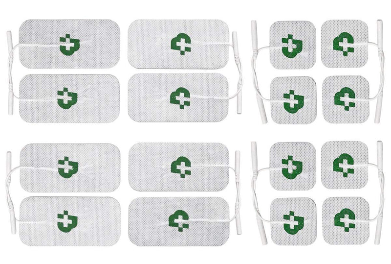 TESMED Electrode Pads for TENS and EMS Stimulation Devices with 2 mm Plug Connection, Self-Adhesive, Pack of 16 (8 Electrodes with 50 x 50 mm, 8 Electrodes with 50 x 100 mm) 16 Stück (50x50mm, 50x100mm) - BeesActive Australia