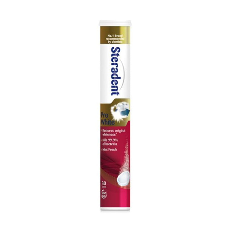 Steradent Pro White Daily Denture Cleaning Tablets, Pack 180 Tablets White Tablets - BeesActive Australia