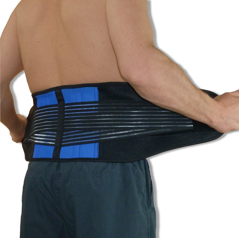 NeoPhysio Neoprene Double Pull Lower Back Support Lumbar Brace = Large L (Pack of 1) - BeesActive Australia