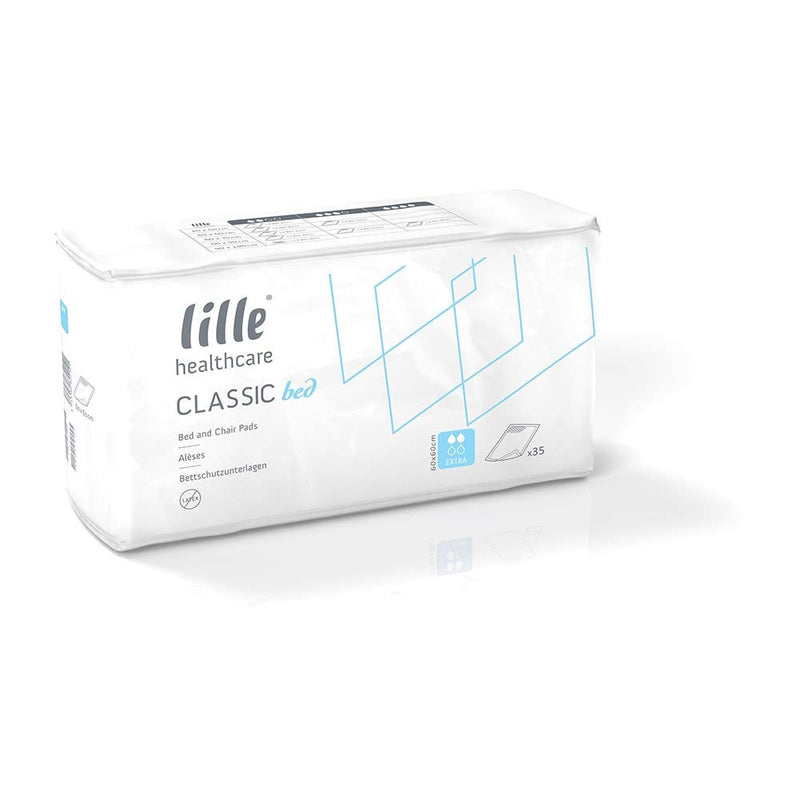 Lille Healthcare Classic Incontinence Bed Pad - Extra - 60cm x 60cm (1 Pack of 35) 1 Pack of 35 - BeesActive Australia