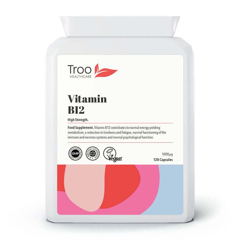 Vitamin B12 Methylcobalamin Supplement 1 mg - 120 Easy Swallow Daily Capsules - High Strength 1000 mcg per Capsule � Energy and Nervous System Support - UK Manufactured to GMP Standards - BeesActive Australia