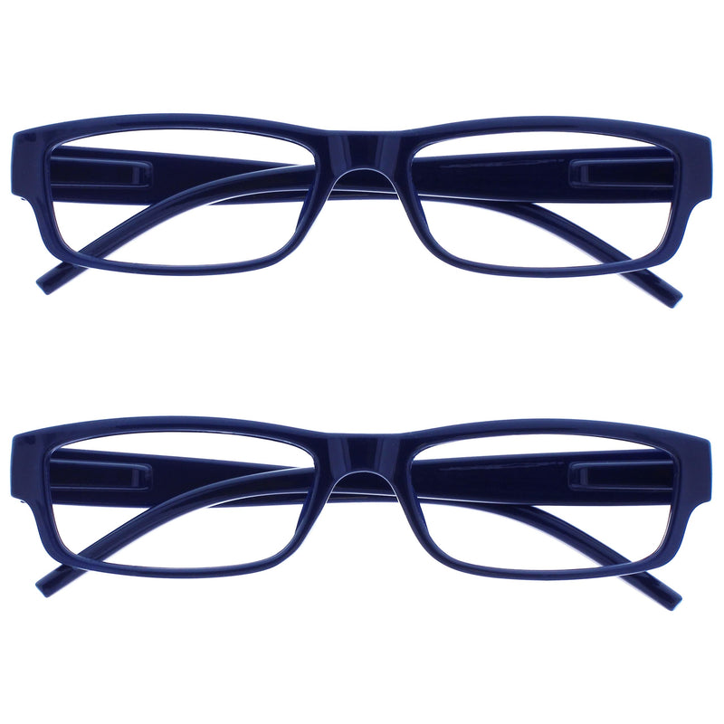 The Reading Glasses Company Blue Black Lightweight Comfortable Readers Value 2 Pack Mens Womens RR32-3 +2.00 +2.00 Magnification - BeesActive Australia
