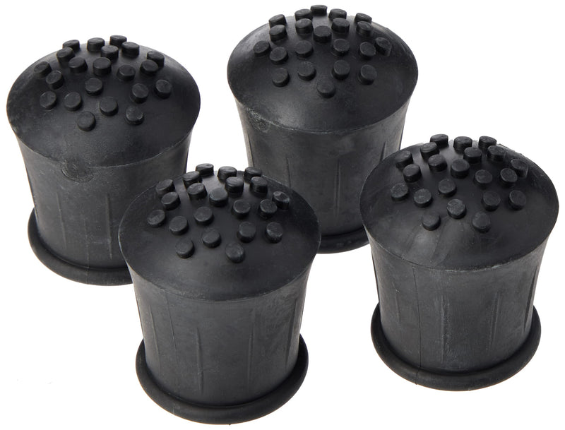 Merriway BH05584 (4 Pcs) Heavy Duty Rubber Walking Stick Ferrule Protectors Cane Tips, 25mm (1 inch) Black - Pack of 4 Pieces - BeesActive Australia