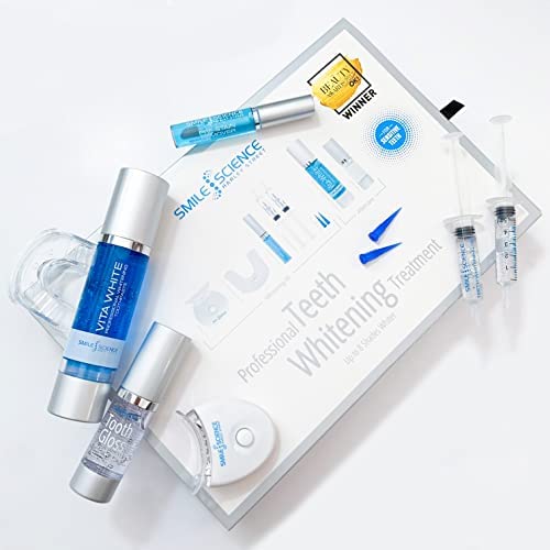 Smile Science Harley Street - Professional Teeth Whitening Treatment- Whitening Kit & Aftercare - Up to 8 Shades Whiter - Vegan Teeth Whitening Kit - Rapid Results - All-in-One Home Solution - BeesActive Australia