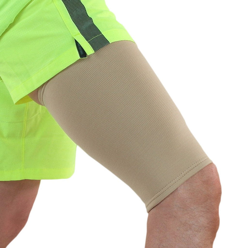 NeoPhysio Medical Grade Elastic Compression Thigh Support, Beige Tubular Sleeve - XL = 56-62cm XL (Pack of 1) - BeesActive Australia
