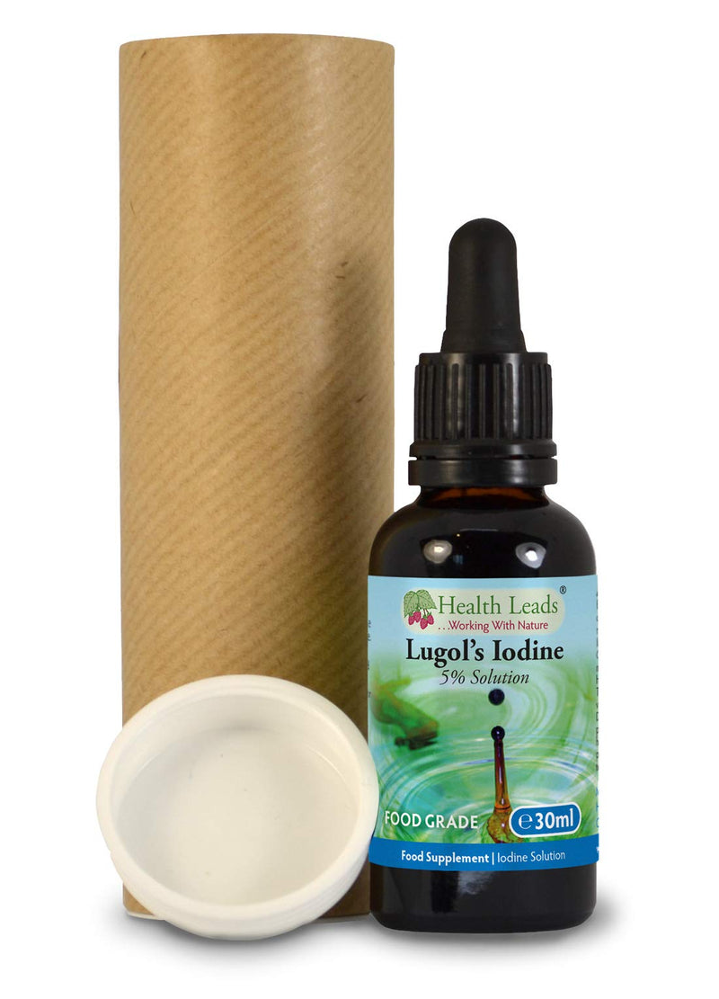 Lugols 5% Iodine Solution 30ml, True 5% Liquid Formulation, Bulb Pipette for Easy & Accurate Dispensing, Formulated & Made in Wales - BeesActive Australia