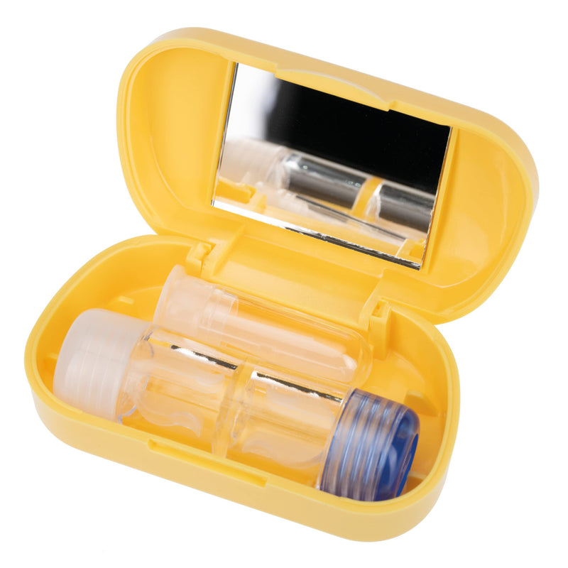 SPORTS WORLD VISION Travel Kit with Case for RGP Hard Contact Lenses | Mirror | Suction Remover | Yellow - BeesActive Australia