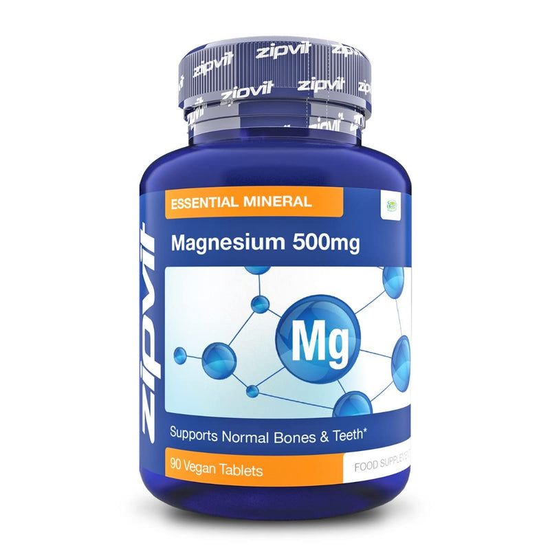 Magnesium 500mg, 90 Vegan Tablets. 3 Months Supply. Supports Muscle and Bone Health. Vegan Formula Magnesium Supplement. Magnesium Jar of 90 - BeesActive Australia