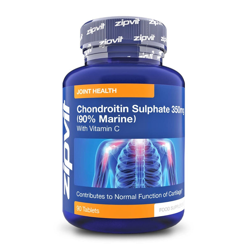 Chondroitin Sulphate 350mg with Vitamin C, 90 Tablets. 90% Pure Marine Chondroitin. Supports Collagen Formation and Cartilage Function. - BeesActive Australia