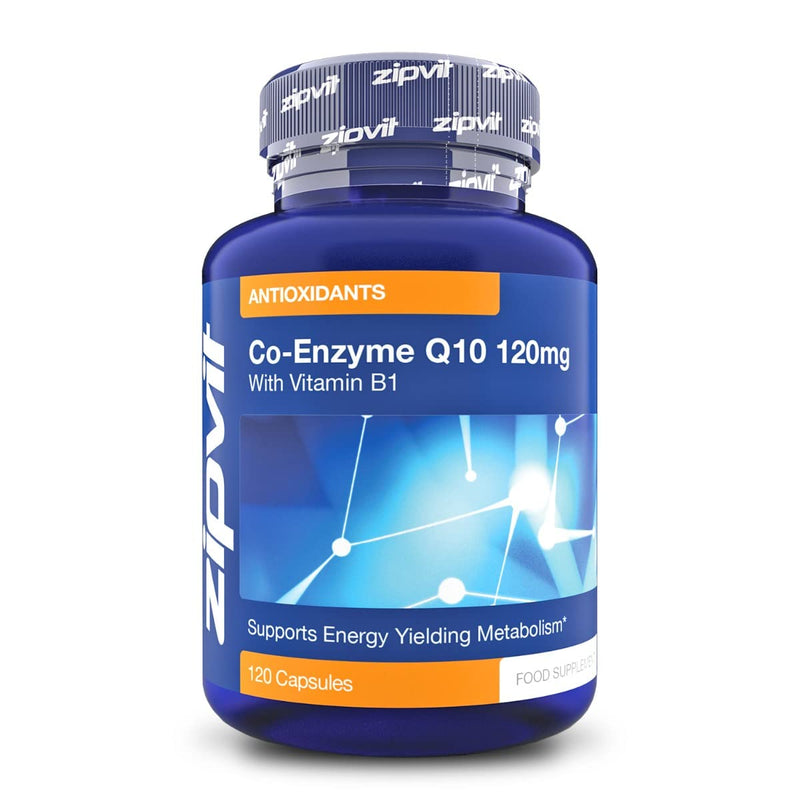 Co-Enzyme Q10 120mg with Added Vitamin B1, 120 Capsules. 4 Months Supply. Supports Normal Heart Function and Energy Production. - BeesActive Australia