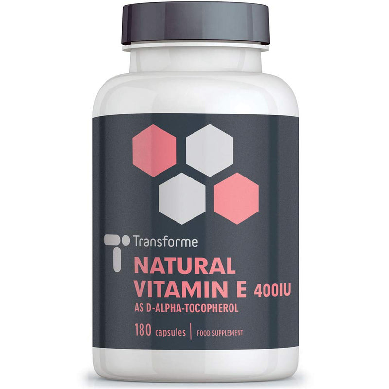 Transforme Vitamin E Capsules 400iu Natural Source, 180 Softgels, Natural Liquid D-Alpha Tocopherol, Higher Absorption Than Tablets, 6 Month Supply - BeesActive Australia