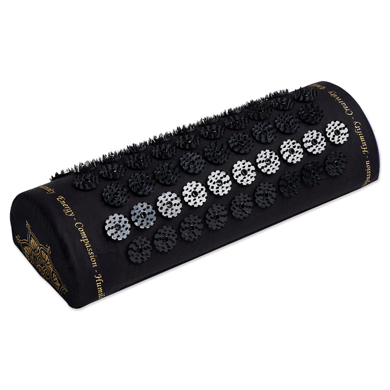 Shakti Premium Acupressure Pillow Black Level 2, Sustainable & Durable, Relieves Stress & Tension, Promotes Relaxation & Focus, Ethically Handcrafted Acupuncture Massage Pillow in India, Cotton 1 Count (Pack of 1) Shakti Black - BeesActive Australia
