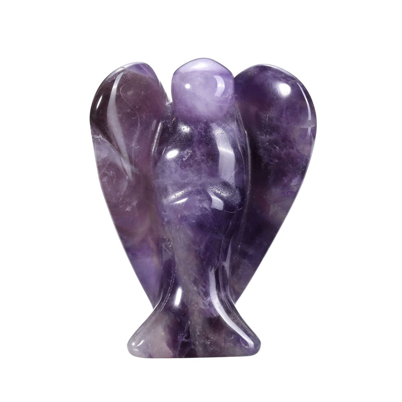 CrystalTears Natural Amethyst Crystal Pocket Guardian Angel, 1.5" Reiki Healing Crystal Gift for Christmas - BeesActive Australia