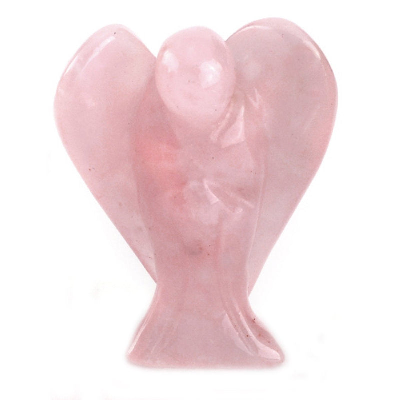 CrystalTears Natural Rose Quartz Crystal Pocket Guardian Angel, 1.5" Reiki Healing Crystal Gifts for Christmas - BeesActive Australia