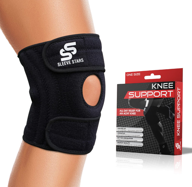 Sleeve Stars Knee Support for Women & Men, Knee Brace Patella Tendon Knee Strap, Compression Knee Wrap Protection for LCL, MCL, ACL & Dislocated Kneecap, Patellar Stabilizer for Joint Pain (XL-3XL) S/M/L: 12"-21" - BeesActive Australia
