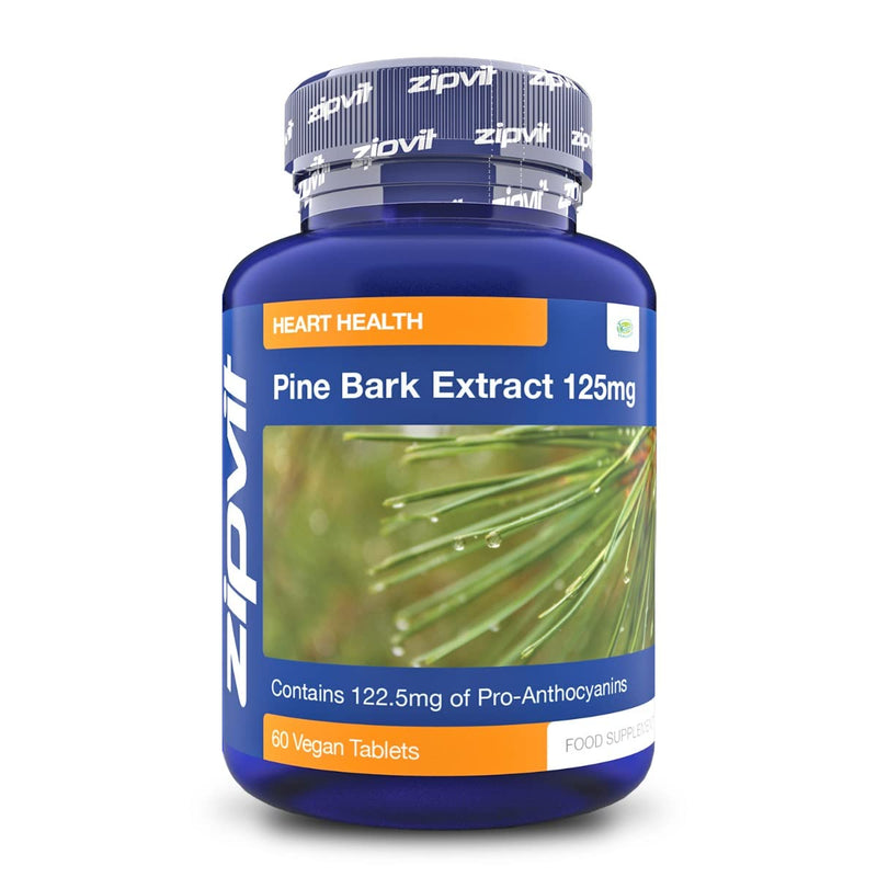 Pine Bark Extract 125mg, 60 Vegan Tablets, High Strength Pine Bark Extract, Rich in 122.5mg Proanthocyanidins, Powerful Antioxidant Support - BeesActive Australia