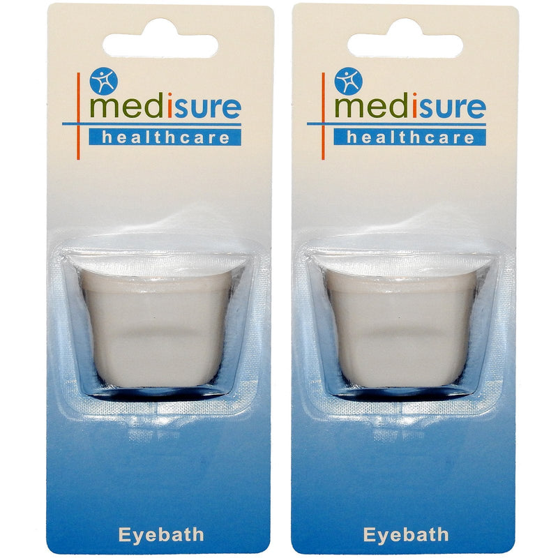 Mediusure Healthcare One Size Plastic Eyewash Pain Relieve Cleaning Eye Bath Cup x 2 - BeesActive Australia
