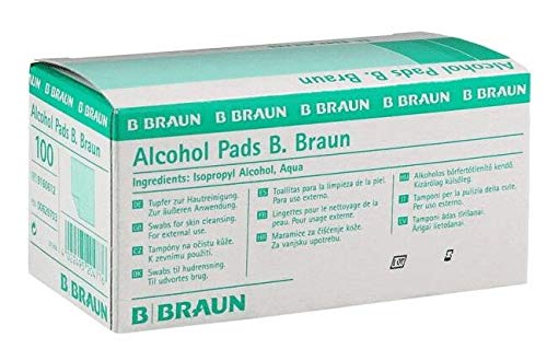 Alcohol Wipes Pads Sterile Antiseptic Swabs Cleansing Wipes Antibacterial First Aid Injections Piercings Braun Pack of 100 Pads - BeesActive Australia