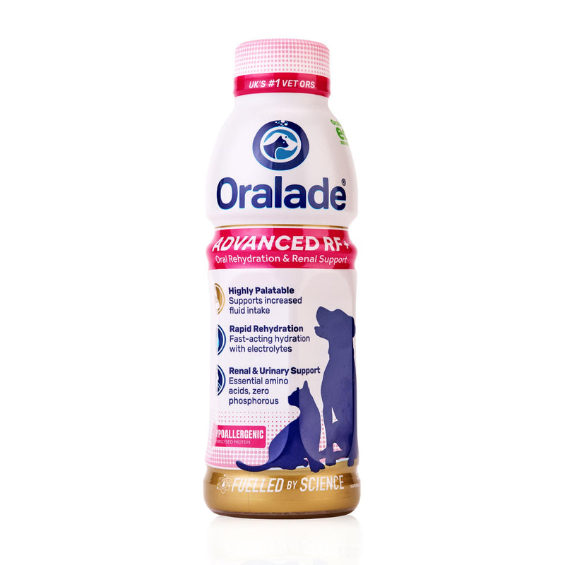 Oralade Advanced RF+ Oral Rehydration Support for Dogs & Cats | Ready-to-Serve Hydration Drink with Amino Acids | Supports Kidney & Urinary Health | Roast Chicken Flavour | 500ml