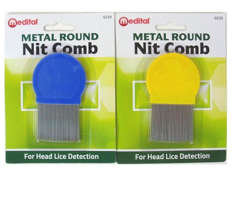 METAL ROUND NIT COMB Hair Fine Tooth Toothed Remove Gritty Nitty Head Lice Eggs by Lizzy® - BeesActive Australia